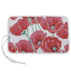 Red Poppy Flowers Pen Storage Case (l) by goljakoff