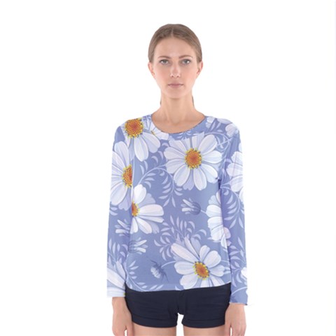 Chamomile Flower Women s Long Sleeve Tee by goljakoff