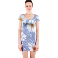 Chamomile Flower Short Sleeve Bodycon Dress by goljakoff