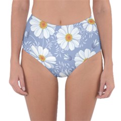 Chamomile Flower Reversible High-waist Bikini Bottoms by goljakoff