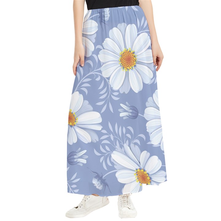 Chamomile flower Maxi Chiffon Skirt