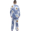 Chamomile flower Men s Long Sleeve Satin Pajamas Set View2