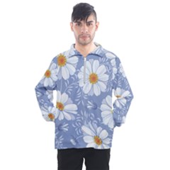 Chamomile Flower Men s Half Zip Pullover by goljakoff