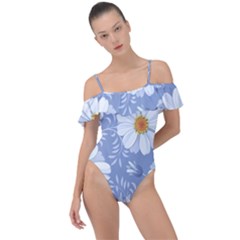 Chamomile Flower Frill Detail One Piece Swimsuit by goljakoff