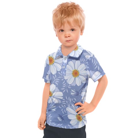 Chamomile Flower Kids  Polo Tee by goljakoff