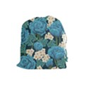 Blue roses Drawstring Pouch (Large) View1