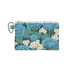 Blue Roses Canvas Cosmetic Bag (small) by goljakoff