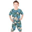 Blue roses Kids  Tee and Shorts Set View1