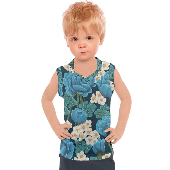 Blue roses Kids  Sport Tank Top