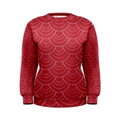 Red Sashiko Women s Sweatshirt by goljakoff