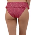 Red sashiko Frill Bikini Bottom View2