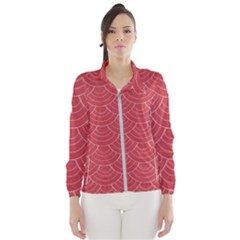 Red Sashiko Women s Windbreaker by goljakoff