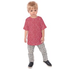 Red Sashiko Kids  Raglan Tee