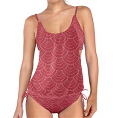 Red Sashiko Tankini Set by goljakoff