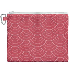 Red Sashiko Canvas Cosmetic Bag (xxxl) by goljakoff