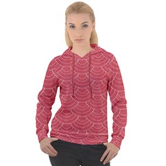 Red Sashiko Women s Overhead Hoodie by goljakoff