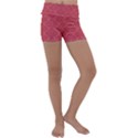 Red sashiko Kids  Lightweight Velour Yoga Shorts View1