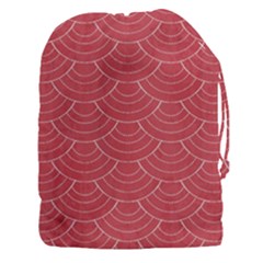 Red Sashiko Drawstring Pouch (3xl) by goljakoff