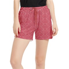 Red Sashiko Runner Shorts by goljakoff