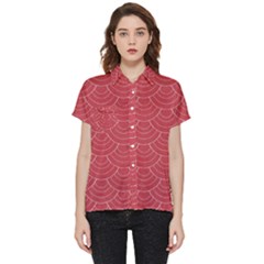 Red Sashiko Short Sleeve Pocket Shirt