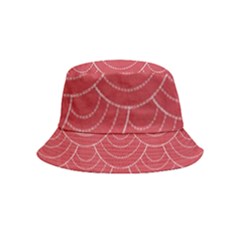 Red Sashiko Inside Out Bucket Hat (kids) by goljakoff