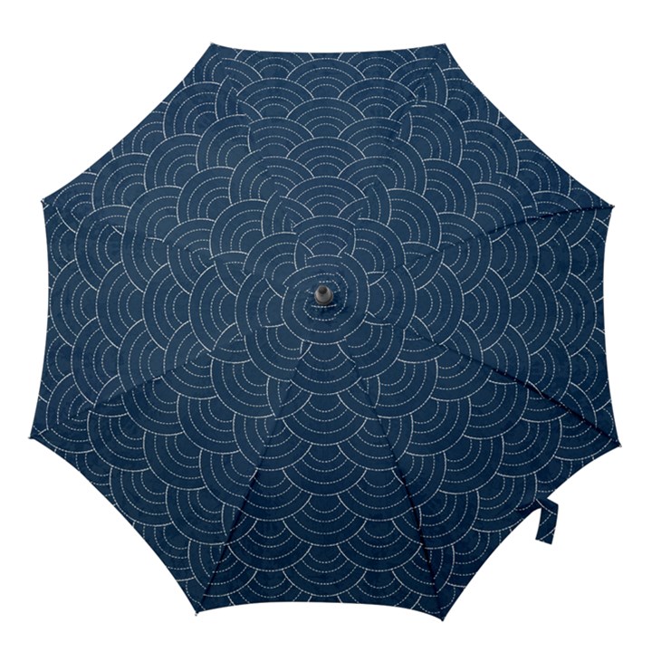 Blue sashiko Hook Handle Umbrellas (Large)