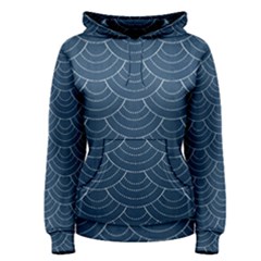 Blue Sashiko Women s Pullover Hoodie by goljakoff