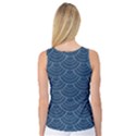 Blue sashiko Women s Basketball Tank Top View2