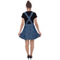 Blue sashiko Velvet Suspender Skater Skirt View2