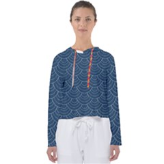 Blue Sashiko Women s Slouchy Sweat by goljakoff