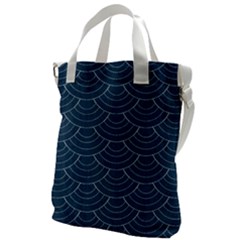 Blue Sashiko Canvas Messenger Bag by goljakoff