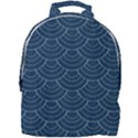 Blue sashiko Mini Full Print Backpack View1