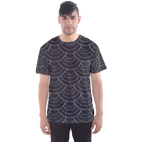 Black Sashiko Ornament Men s Sport Mesh Tee by goljakoff