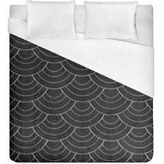 Black Sashiko Ornament Duvet Cover (king Size) by goljakoff