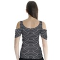 Black sashiko ornament Butterfly Sleeve Cutout Tee  View2