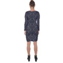 Black sashiko ornament Asymmetric Cut-Out Shift Dress View2