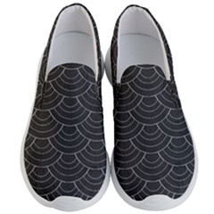 Black Sashiko Ornament Men s Lightweight Slip Ons by goljakoff