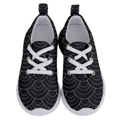 Black Sashiko Ornament Running Shoes by goljakoff