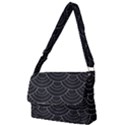 Black sashiko ornament Full Print Messenger Bag (S) View1