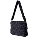 Black sashiko ornament Full Print Messenger Bag (S) View2