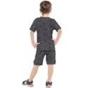 Black sashiko ornament Kids  Tee and Shorts Set View2