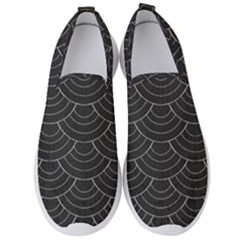 Black Sashiko Ornament Men s Slip On Sneakers by goljakoff