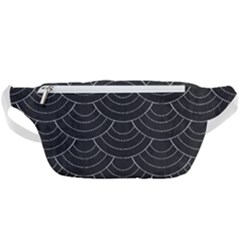 Black Sashiko Ornament Waist Bag  by goljakoff