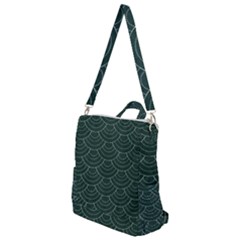 Green Sashiko Crossbody Backpack by goljakoff