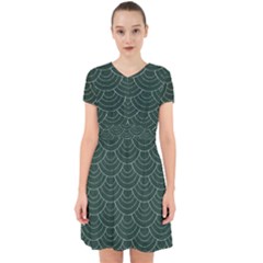 Green Sashiko Adorable In Chiffon Dress by goljakoff