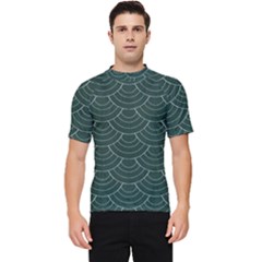 Green Sashiko Men s Short Sleeve Rash Guard by goljakoff