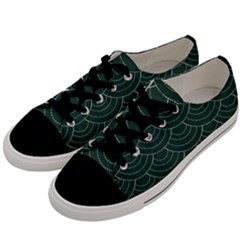 Green Sashiko Men s Low Top Canvas Sneakers by goljakoff