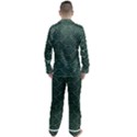 Green sashiko Men s Long Sleeve Satin Pajamas Set View2