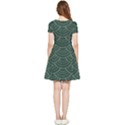 Green sashiko Inside Out Cap Sleeve Dress View4