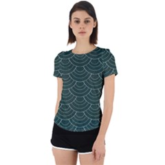 Green Sashiko Back Cut Out Sport Tee by goljakoff